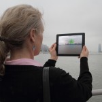 Looking at the Hudson River as a PCB molecule and the GE symbol float down